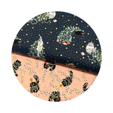 Rockin' Around the Catmas Tree in Evening Star Metallic - T'was the Night Before Catmas - Calli & Co. - Cotton + Steel Fabrics