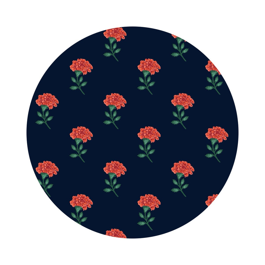 Marisol in Navy Cotton - Vintage Garden by Rifle Paper Co. - Cotton + Steel Fabrics