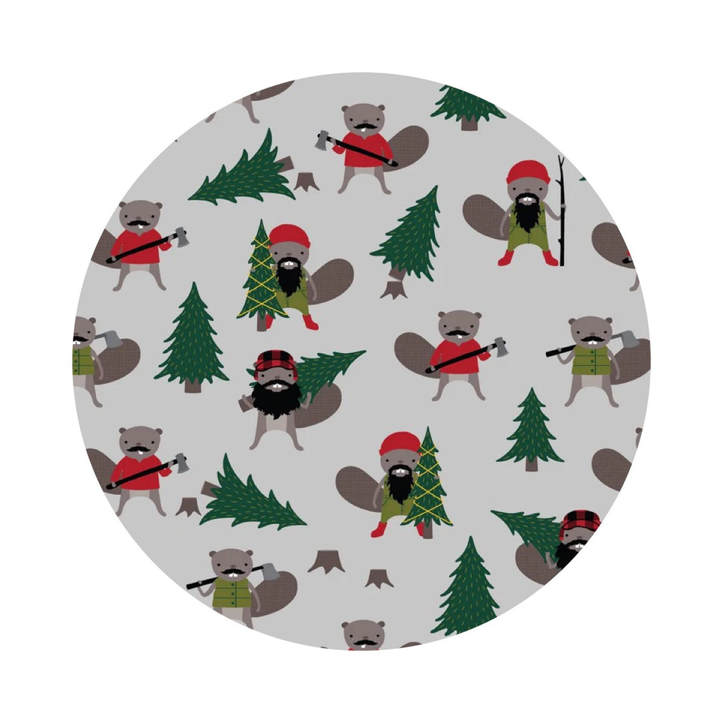 Re-stock! - Tree Cutting in Gray - Purely Canadian EH : Holid'EH Season Collection - Robert Kaufman Fabrics