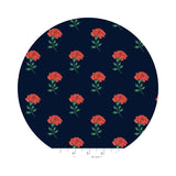 Marisol in Navy Cotton - Vintage Garden by Rifle Paper Co. - Cotton + Steel Fabrics