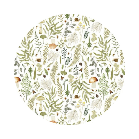 2.5 meters left! - Verdure in White - Moonflower Collection - Dear Stella Fabrics