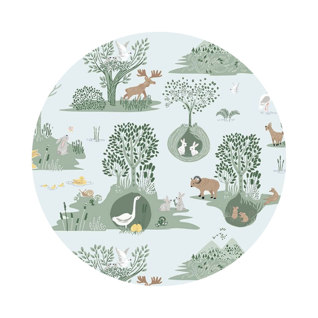 2 meters left! - Forest Toile in Seafoam - Forest Fable Collection - Dear Stella Fabrics (Copy)