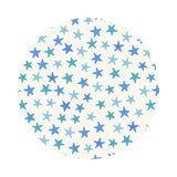 3.5 meters left! - Blue Starfish on Cream - Puffin Rock Collection - Lewis & Irene Fabrics