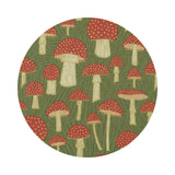 3 meters left! - Mushrooms in Fern with Gold Metallic - Meadowmere Collection - Gingiber for Moda Fabrics