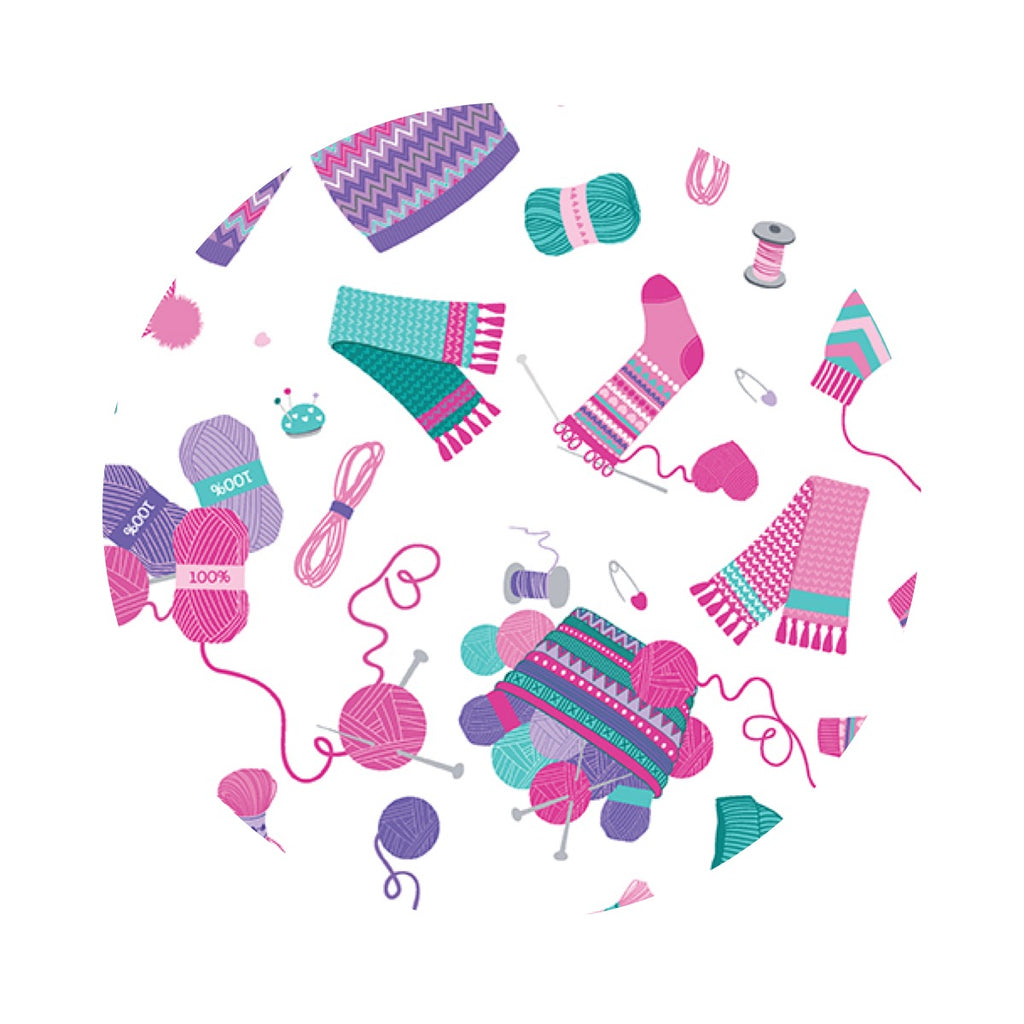 Hand Knitted in White - Love Ewe More Collection - Kanvas Studio - Benartex