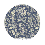 3.5 meters left! - English Rose in Blue & Cream Cotton - English Rose Collection by Rifle Paper Co. - Cotton + Steel Fabrics