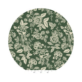 English Rose in Hunter & Cream Cotton - English Rose Collection by Rifle Paper Co. - Cotton + Steel Fabrics
