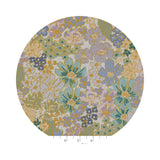 Mimi in Blue Metallic Canvas - English Rose Collection by Rifle Paper Co. - Cotton + Steel Fabrics