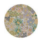 Mimi in Blue Metallic Canvas - English Rose Collection by Rifle Paper Co. - Cotton + Steel Fabrics
