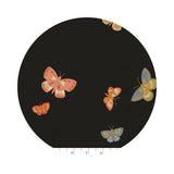 Butterfly House in Black Metallic Canvas - English Rose Collection by Rifle Paper Co. - Cotton + Steel Fabrics
