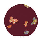 Butterfly House in Burgundy Metallic Canvas - English Rose Collection by Rifle Paper Co. - Cotton + Steel Fabrics