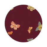 Butterfly House in Burgundy Metallic Canvas - English Rose Collection by Rifle Paper Co. - Cotton + Steel Fabrics