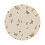 Butterfly House in Linen Colour Metallic Cotton - English Rose Collection by Rifle Paper Co. - Cotton + Steel Fabrics