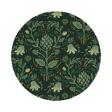 Artichoke in Hunter Metallic Canvas - Dahlia Collection by Rifle Paper Co. - Cotton + Steel Fabrics