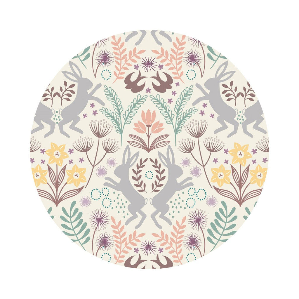 2 meters left! - Cream Spring Hare - Spring Hare Reloved Collection - Lewis & Irene Fabrics