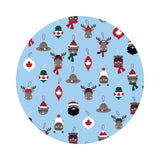 Re-stock! - Critter Ornaments in Blue - Purely Canadian EH : Holid'EH Season Collection - Robert Kaufman Fabrics
