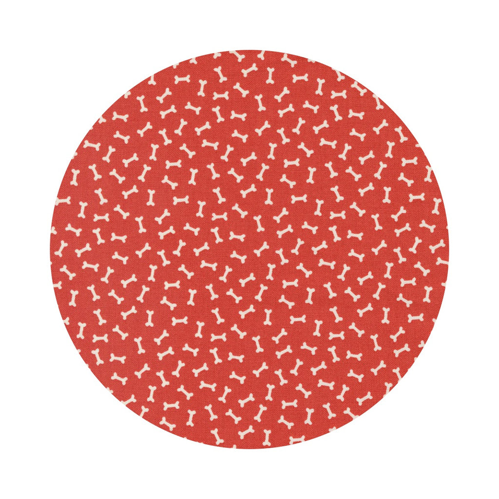 1.5 meters left! - Fetch in Red - Dog Daze Collection - Moda Fabrics