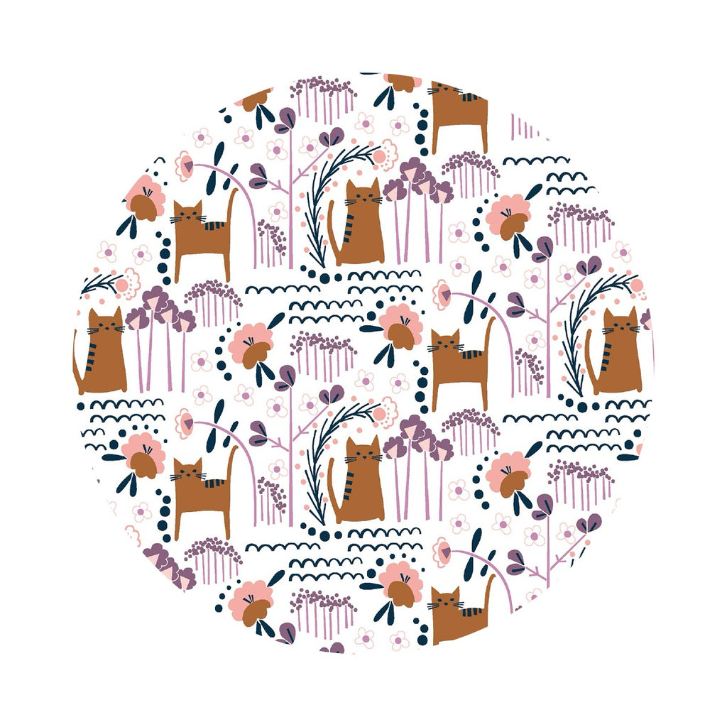 2.5 meters left! - Elsie’s Cat in Sunset - Sundown Collection - Calli and Co. - Cotton + Steel Fabrics