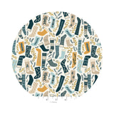 1.5 meters left! - Pleasant Surprises in Blue Teal Metallic - Merry Memories Collection - RJR Fabrics