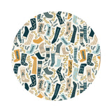 1.5 meters left! - Pleasant Surprises in Blue Teal Metallic - Merry Memories Collection - RJR Fabrics