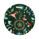 1.5 meters left! - Lords a Leaping on Green - The 12 Days of Christmas Collection - Lewis & Irene Fabrics