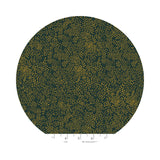 Menagerie Champagne in Evergreen Metallic Cotton - Basics by Rifle Paper Co. - Cotton + Steel Fabrics