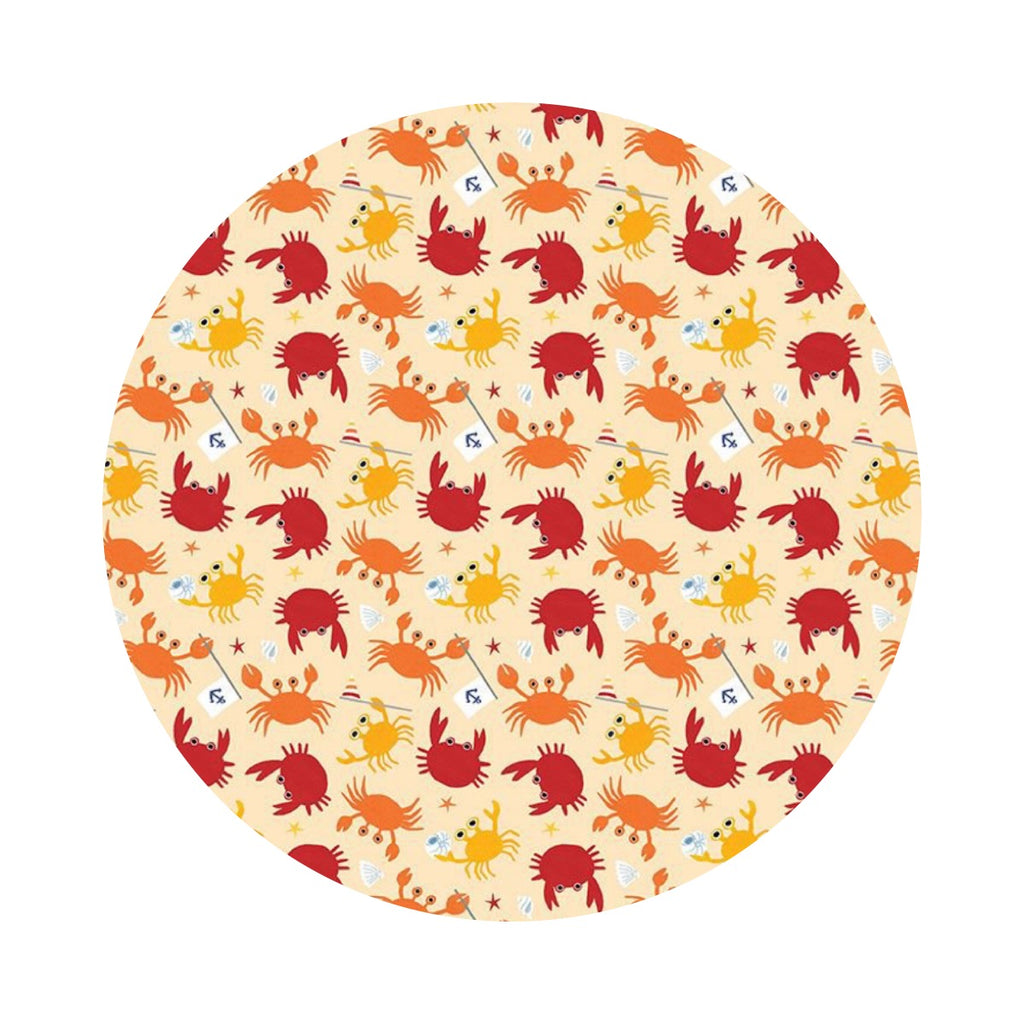 Crabby Grabbers in Sand - Sandy Paw Collection - Dear Stella Fabrics