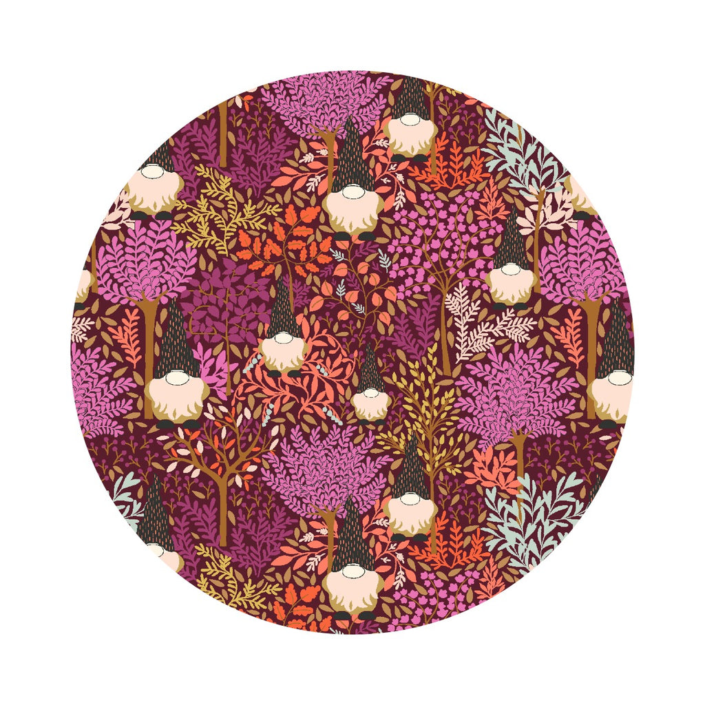 3 meters left! - Enchanted Forest in Ruby Shade - Myth + Dream Collection - Cotton + Steel