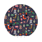 2.5 meters left! - Deck the Halls in Navy Metallic - Holiday Classics 2 by Rifle Paper Co. - Cotton + Steel Fabrics