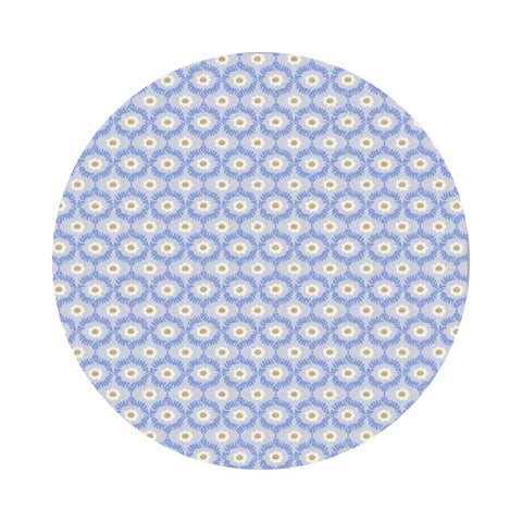 2.5 meters left! - Emma in Light Blue Cotton with Metallic - Vintage Garden by Rifle Paper Co. - Cotton + Steel Fabrics