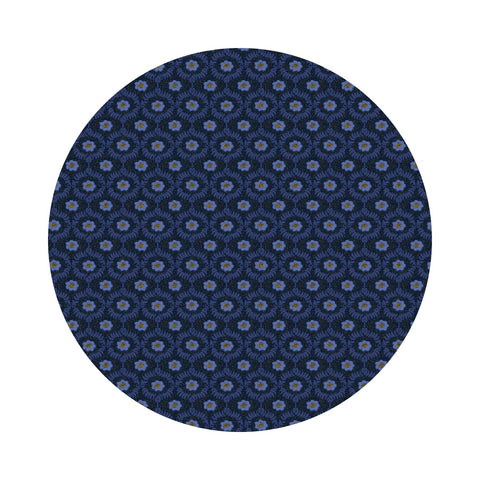 .5 meters left! - Emma in Navy Cotton with Metallic - Vintage Garden by Rifle Paper Co. - Cotton + Steel Fabrics