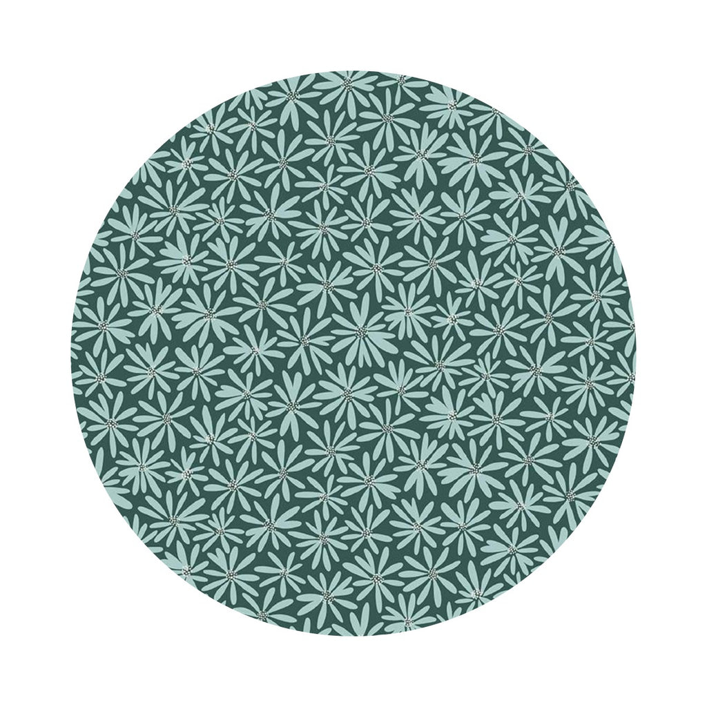 2.5 meters left! - Daisies in Jade - Fairy Dust Collection - Riley Blake Designs
