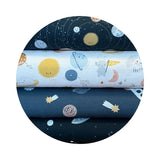 3.5 meters left! - Planetary in Glacier - To the Moon Collection - Dear Stella Fabrics