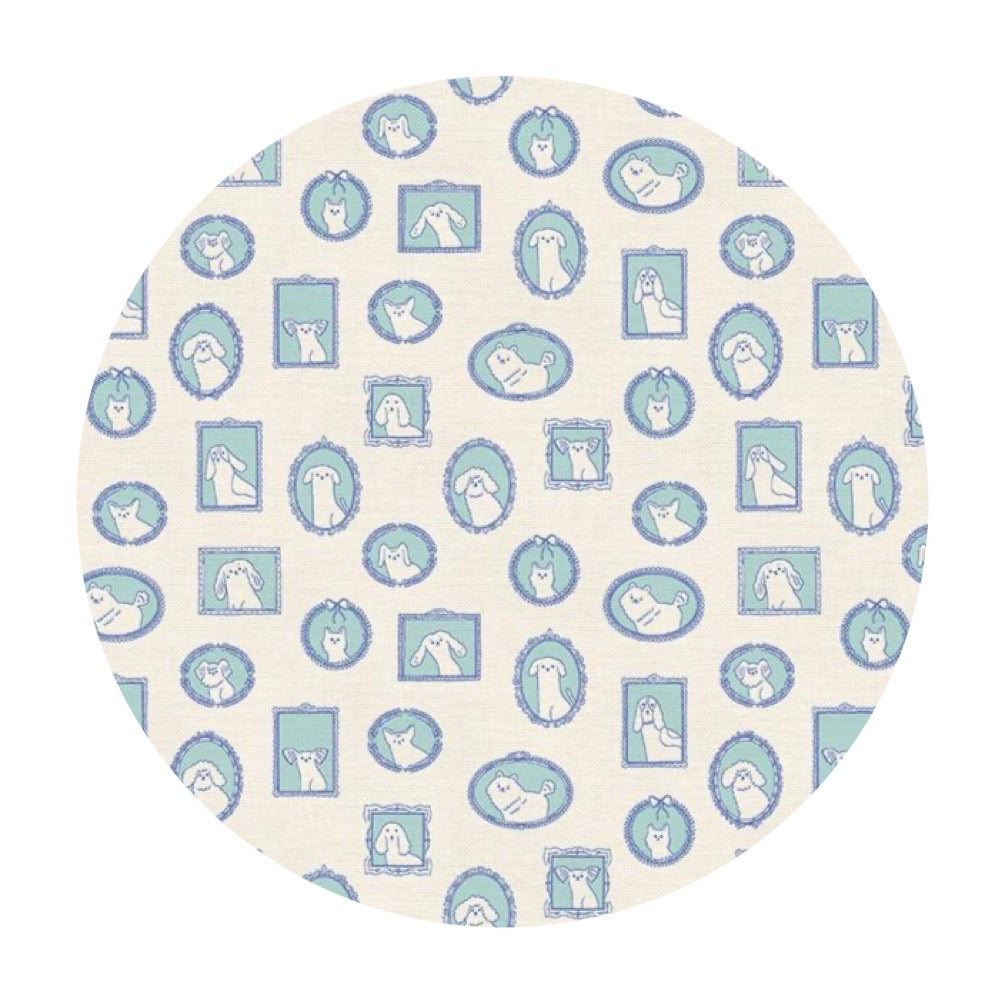 4 meters left! - Frames in Cream - Best in Show Collection - Paintbrush Studio Fabrics