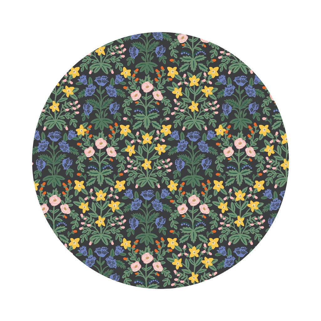 2.5 meters left! - Lottie in Black - Bramble by Rifle Paper Co. - Cotton + Steel Fabrics