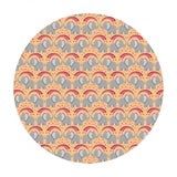 Rainbow Elephants on Ochre - Rainbows Collection - Lewis & Irene Fabrics