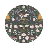 2 meters left! - Beehive on Dark Gray with Gold Metallic - Honey Bee Collection - Lewis & Irene Fabrics