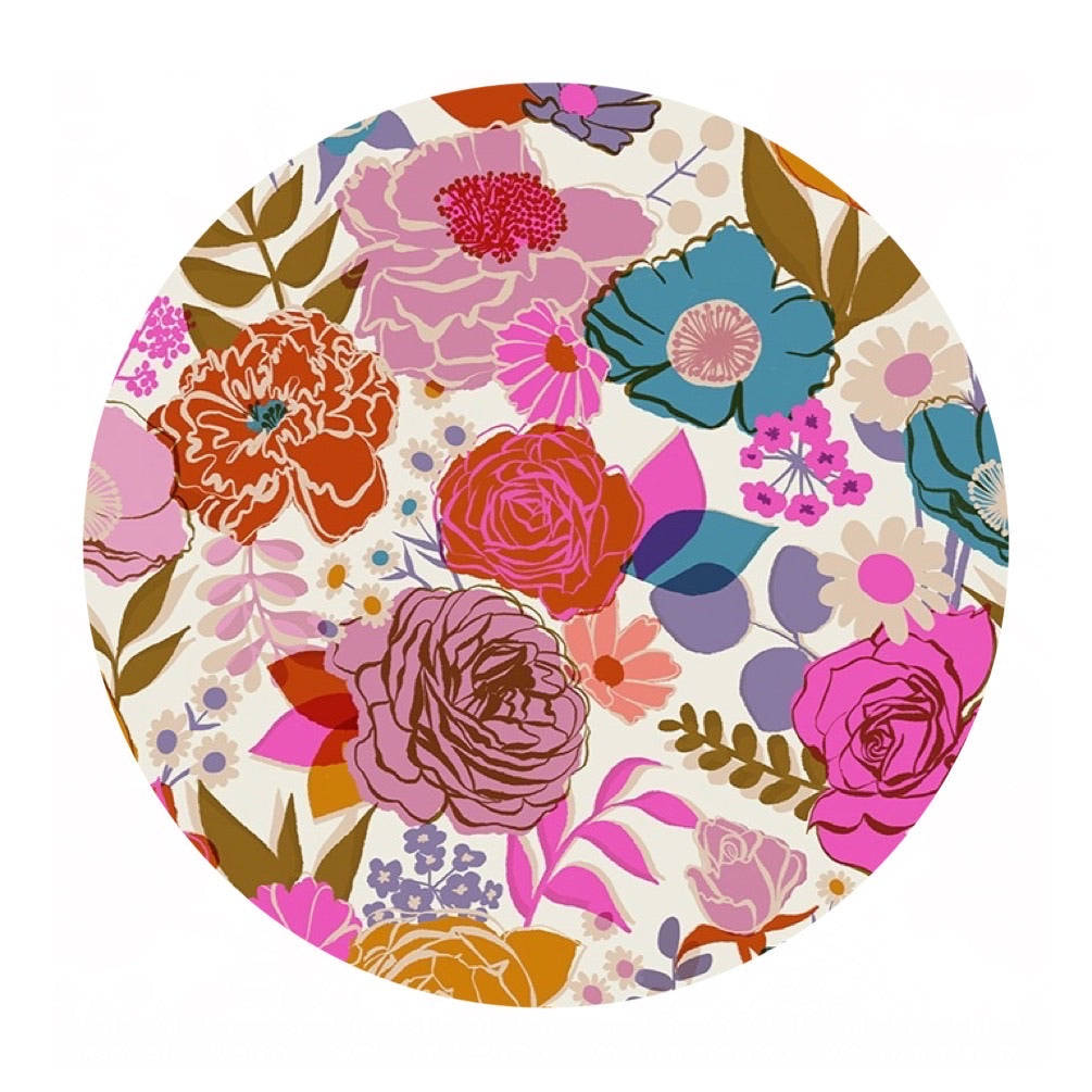 1.5 meters left! - 108" Lightweight Sateen Quilt Wideback - Bloom Wideback in Shell - Rise Collection - Melody Miller - Ruby Star Society