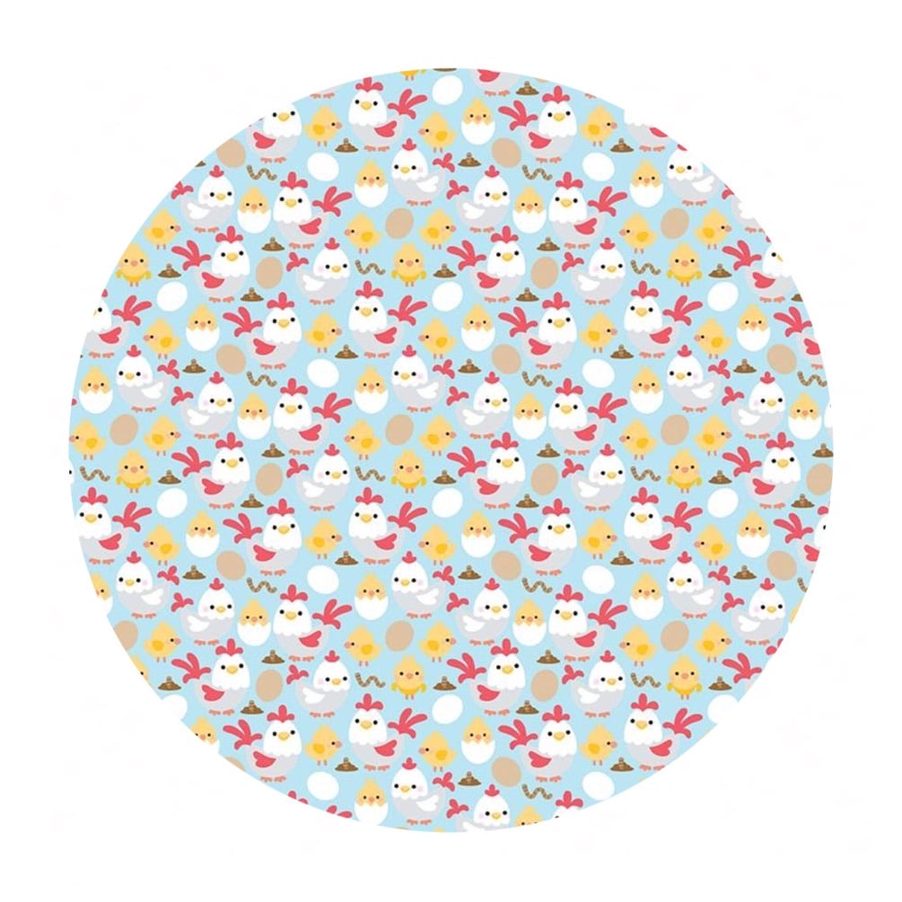 1.5 meters left! - Chickens in Blue - Down on the Farm Collection - Riley Blake Designs