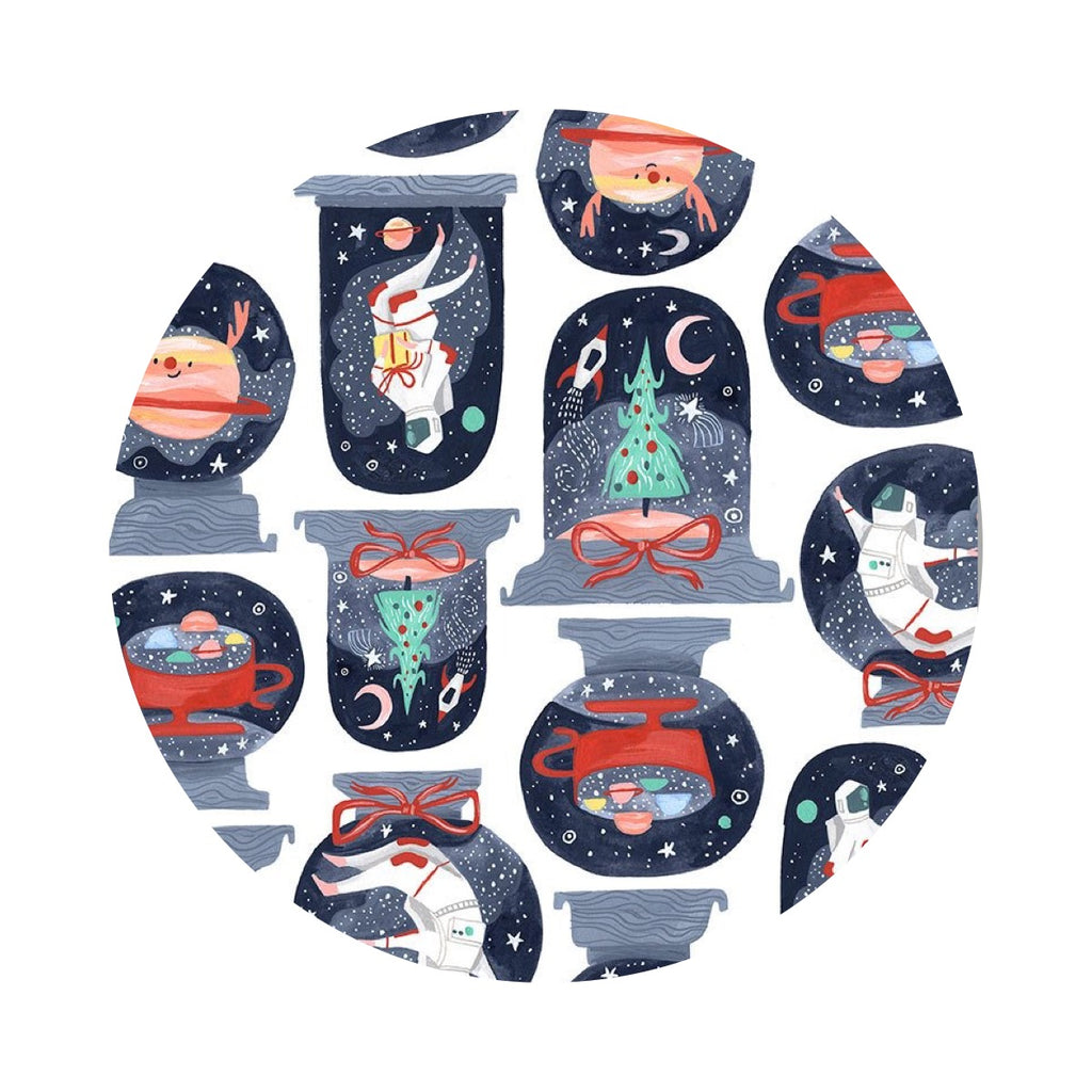 Space Globes - Merry Space-Mas Collection - Dear Stella Fabrics
