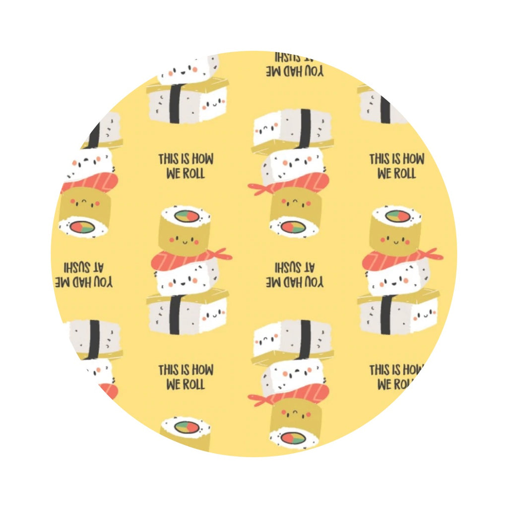You Had Me at Sushi in Yellow - On a Roll Collection - Camelot Fabrics