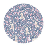 .5 meters left! - Swinging Bunnies on Denim Blue - Bunny Hop Collection - Lewis & Irene Fabrics