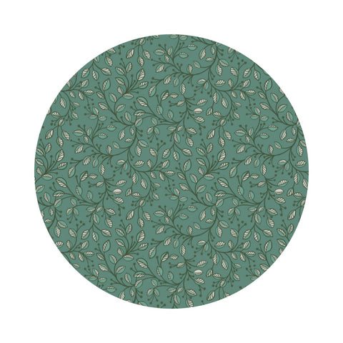 3 meters left! - Leaves on Green - Honey Bee Collection - Lewis & Irene Fabrics
