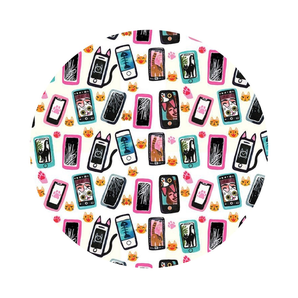 1.5 meters left! - Butt Dial - Cat Call Collection - Dear Stella Fabrics