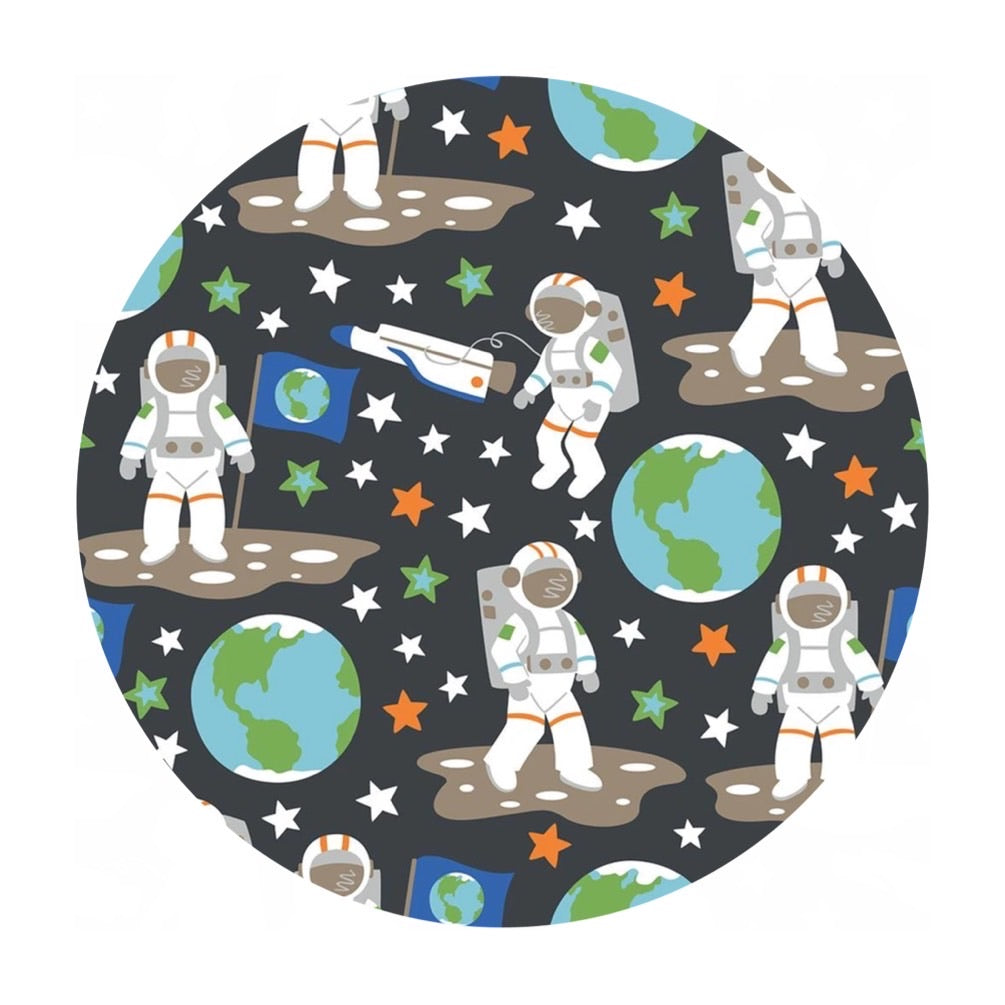 .5 meters left! - Outer Space Astronauts in Super Soft Fleece - Printed Fleece by Vita Lane - Camelot Fabrics