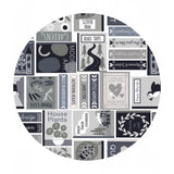 1 meter left! - Book Covers in Gray & Black - Bookworm Collection - Lewis & Irene Fabrics