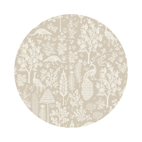 Menagerie Silhouette in Khaki Cotton - Camont Collection by Rifle Paper Co. - Cotton + Steel Fabrics