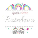 2.5 meters left! - Over Rainbows on Blue - Rainbows Collection - Lewis & Irene Fabrics