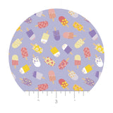 1 meter left! - Floral Ice Pop Toss in Lilac - Ice Cream Blossoms Collection - Camelot Fabrics
