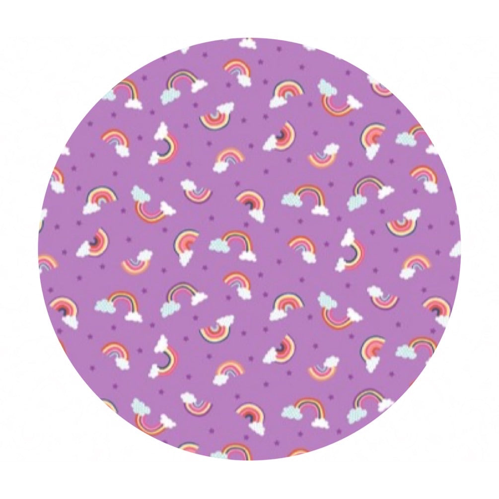 Rainbows in Lilac - Daydream Collection - Makower UK Fabrics
